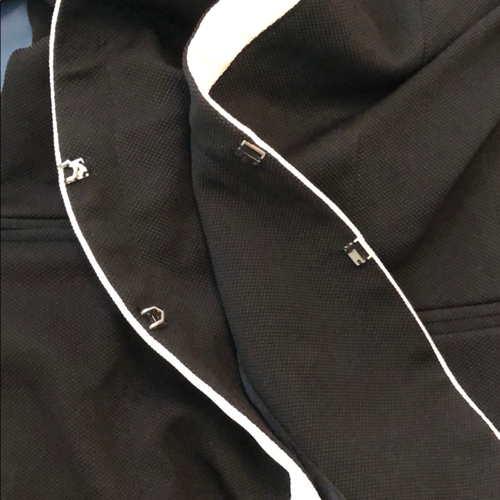 Black White Lined Blazer Small - Picture 4 of 4